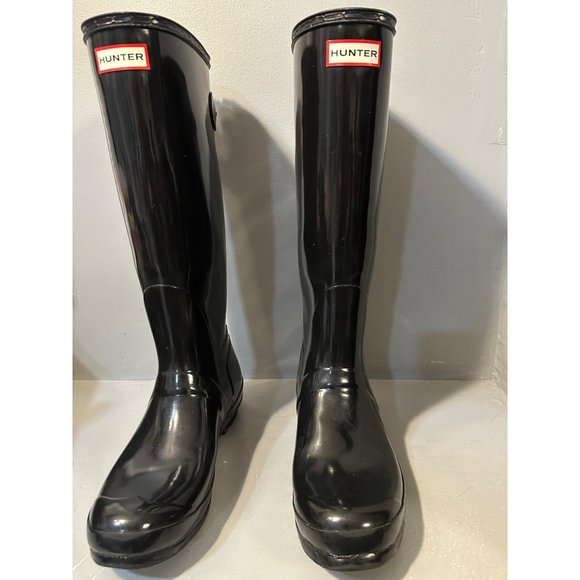 Hunter Shoes Hunter Womens Tall Back Adjustable Wide Calf Gloss